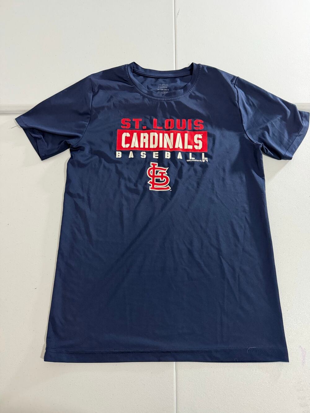 St. Louis Cardinals Baseball T-Shirt Youth XL Navy Dri-Fit MLB Tee